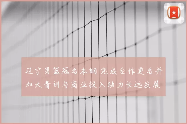 辽宁男篮冠名本钢 完成合作更名并加大青训与商业投入助力长远发展